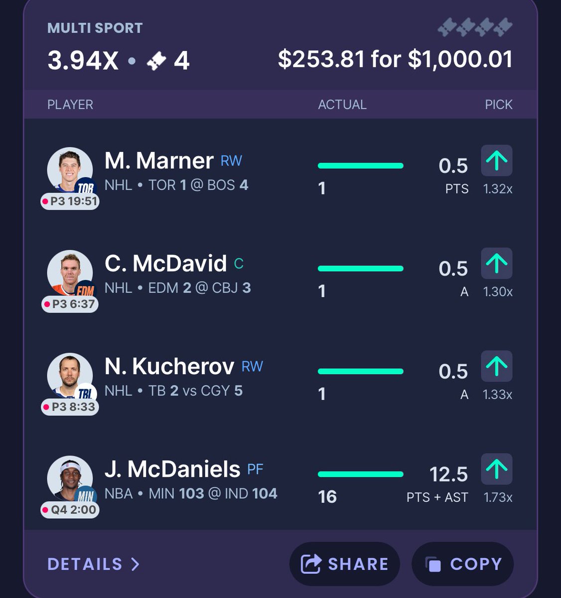 2picknardo's tweet photo. @MrHockeybets22 @ThanosPlates Yall boys crazy fr 🧹🧹🧹  thank you 🏆 https://t.co/E5c8OCxBEI