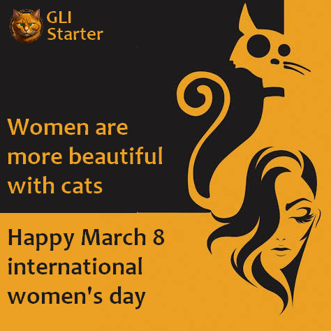 GLIStarter's tweet photo. 😻Women are even more beautiful with cats. The GLI Starter team wishes you a happy International Women's Day. 
Stay tuned to learn about the evolving conditions of our IDO platform and upcoming projects. 
#Crypto #InternationalWomensDay #GLIStarter #IDOPlatform #GLI $BTC #airdrop https://t.co/MN6KGDyVEG