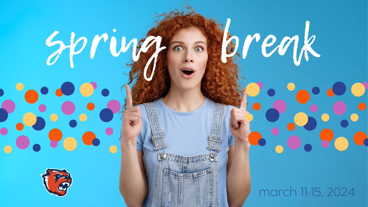 Hey BEARS! Have a great Spring Break. Get some rest. Spend time with friends and family. Read a book. Do a puzzle. Go for a bike ride or a walk. Help tidy up the house. Enjoy a sunset. Throw a football around. Take a break from electronics. Give someone a compliment!