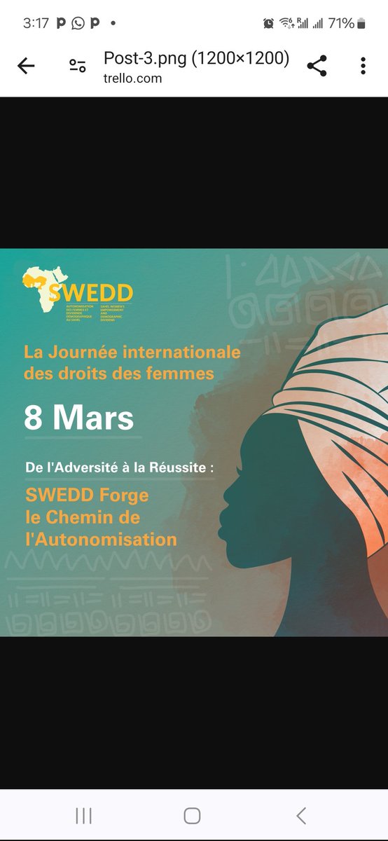 #JournéeInternationaledesFemmes,  notre livre "SWEDD en Action", regroupant des témoignages inspirants d'hommes et de femmes engagés dans l'autonomisation de la femme.
Pour le télécharger, par ici 👉🏿urlz.fr/pOyO