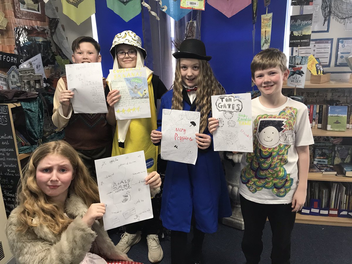 World Book Day posters relating to our characters! 📚💪📕 Great end to the day!