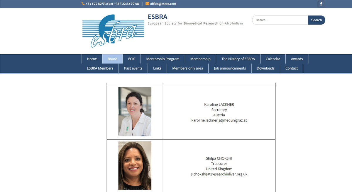 The first shout out goes to our amazing Secretary Prof Lackner @SALVE_liver and Treasurer Prof. Chokshi @ChokshiLab! Thank you for your dedication to the ESBRA society!!