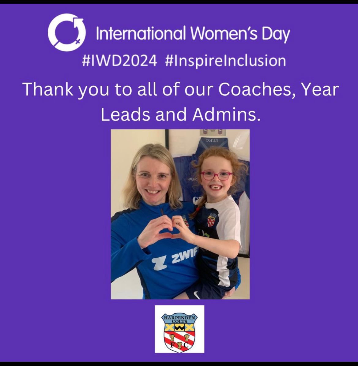 HarpendenColts's tweet image. #ColtsCommunity celebrates IWD today. These young women inspire us to grow the opportunities to play football everyday!

#IWD2024 #InspireInclusion