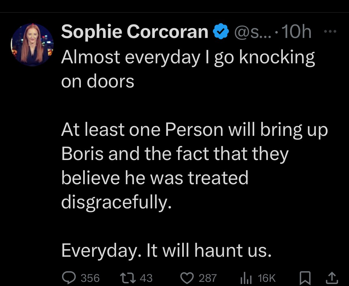 Warning: bogus doorstep caller. Do not buy anything from this woman; least of all barmy Boris Johnson narratives — she is dangerously unstable.