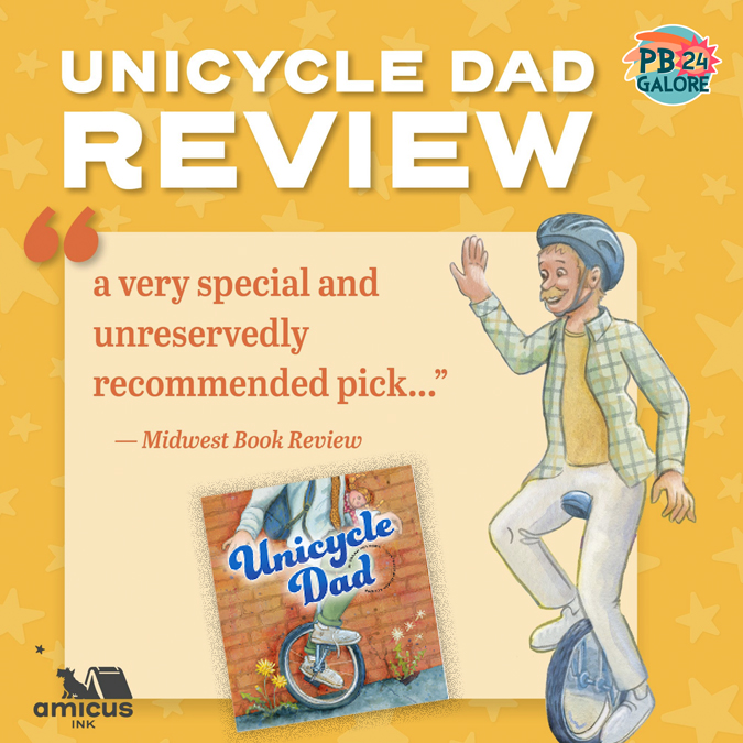 We received a stellar review for our new children's book, UNICYCLE DAD, by @HovorkaSarah, @aschwabart, and @amicuspub. Ride on over to your nearest bookshop to get your copy—in stores on March 12th!
#author #illustrator #unicycle #dad #picturebooks #family