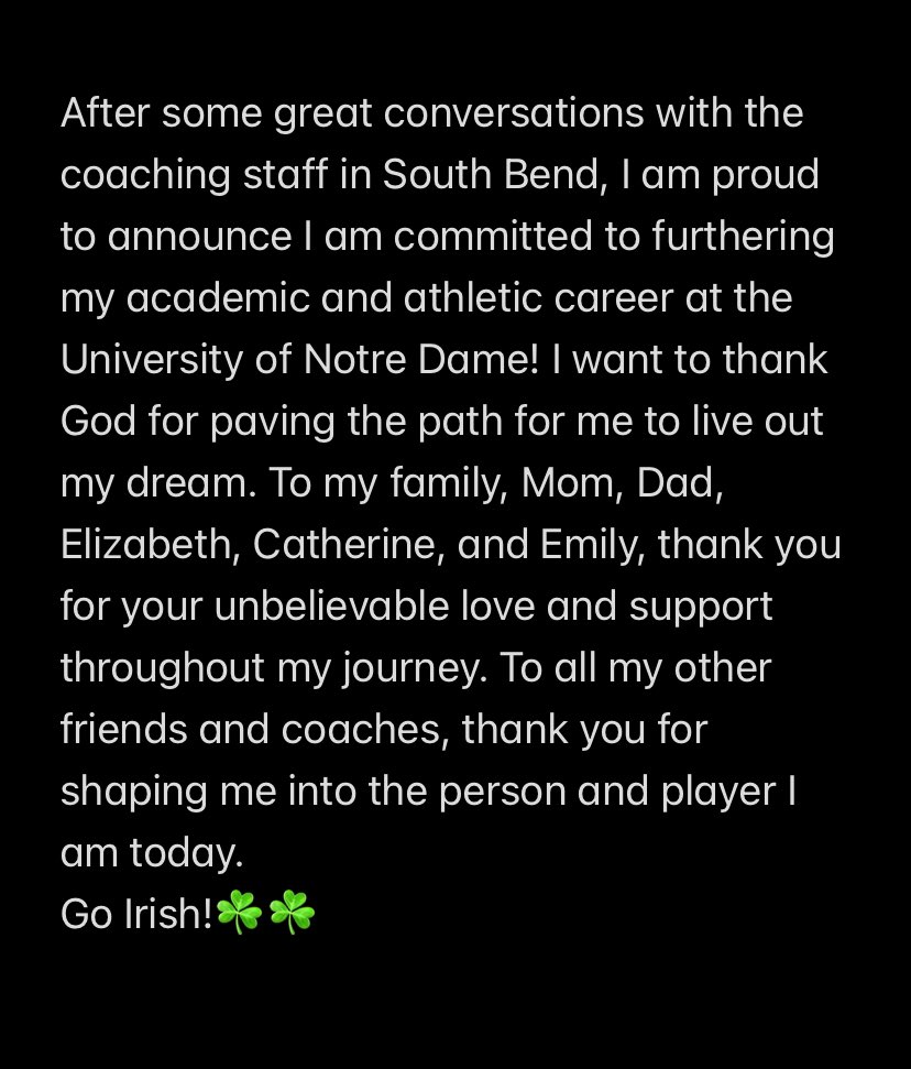 God. Country. Notre Dame. #committed @NDFootball