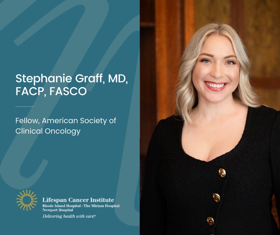 Join us in congratulating Dr. Stephanie Graff of the Lifespan Cancer Institute on her appointment as a Fellow of the @ASCO, for her dedication to her patients and the specialty of oncology. @DrSGraff is the 1st person to receive this honor while on faculty at @BrownMedicine.