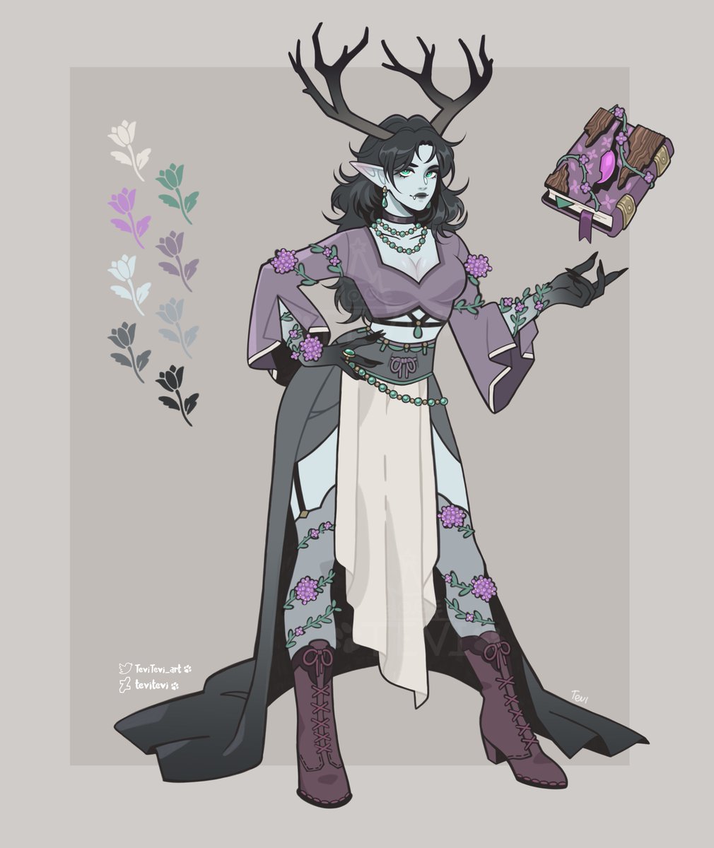 🔮🖤🌷 Commission for: <a href="/MintMelons/">🍈Lunara🍈</a> 🌷🖤🔮
Beautiful vampire lady! 🦇🌷 (I love vampires so much! Thank you for letting me draw her! 🥰💜)
🖤🦇🔮
#DnD #characterdesign #DnDcharacter
