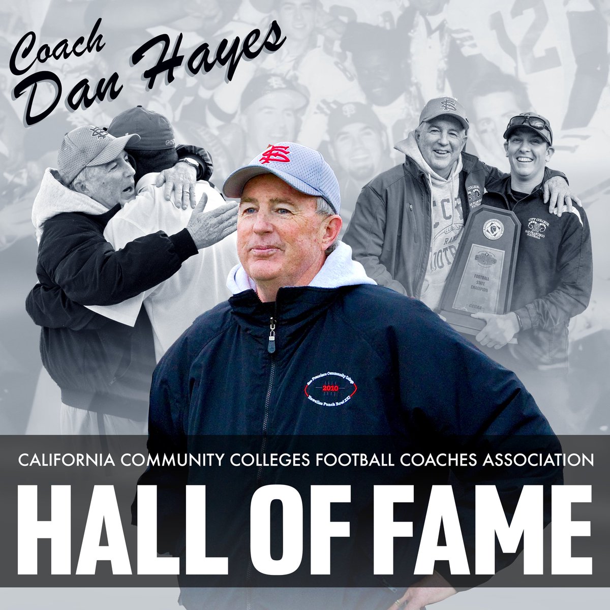 Congratulations to Coach Dan Hayes on being named to the CCCFCA Hall of Fame! #NoPlaceLikeCity | 🐏