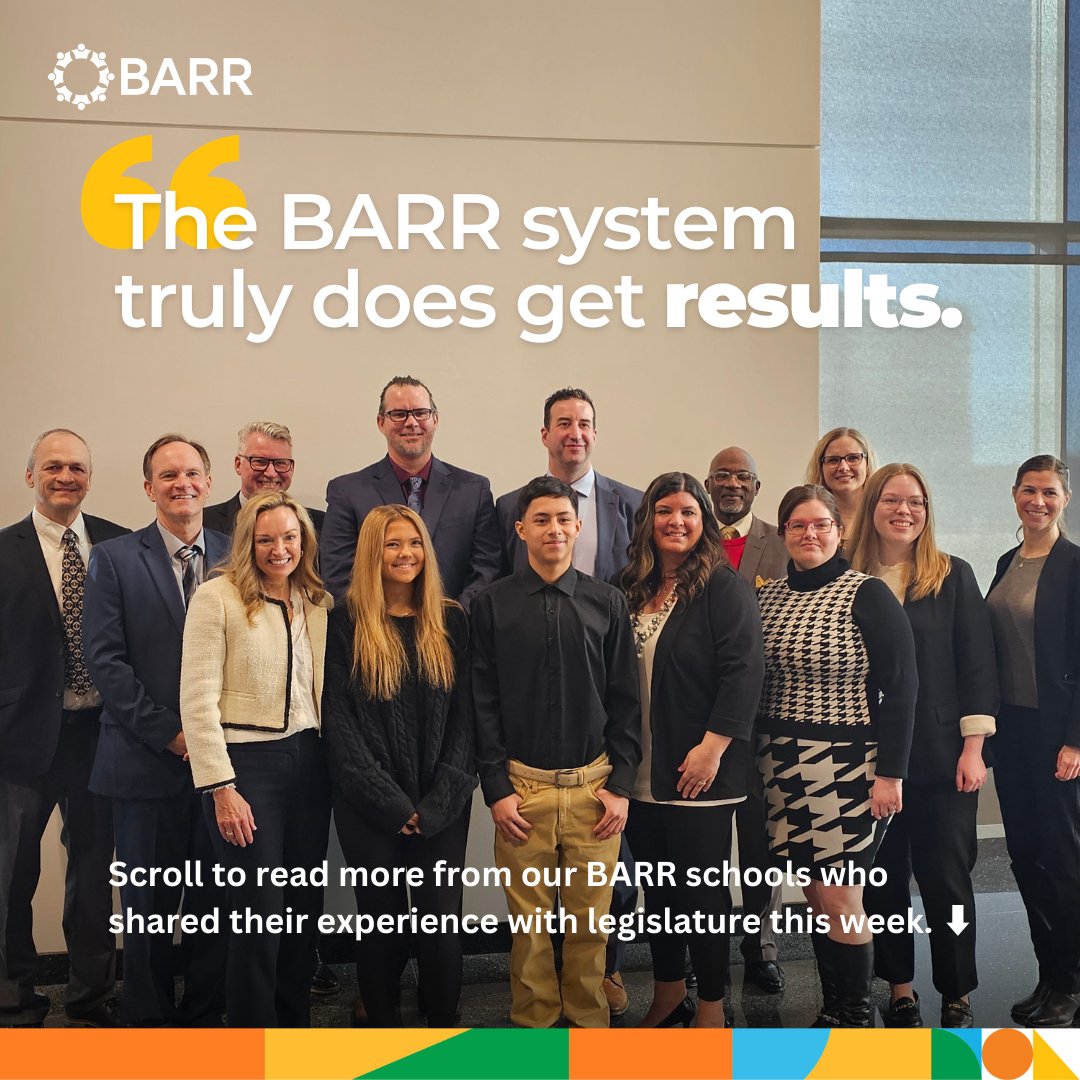 Some of our incredible schools had the opportunity to share successful outcomes since implementing the #BARRsystem with MN legislature. We are deeply grateful to these talented educators &amp; students for sharing the importance of building stronger relationships.⭐️