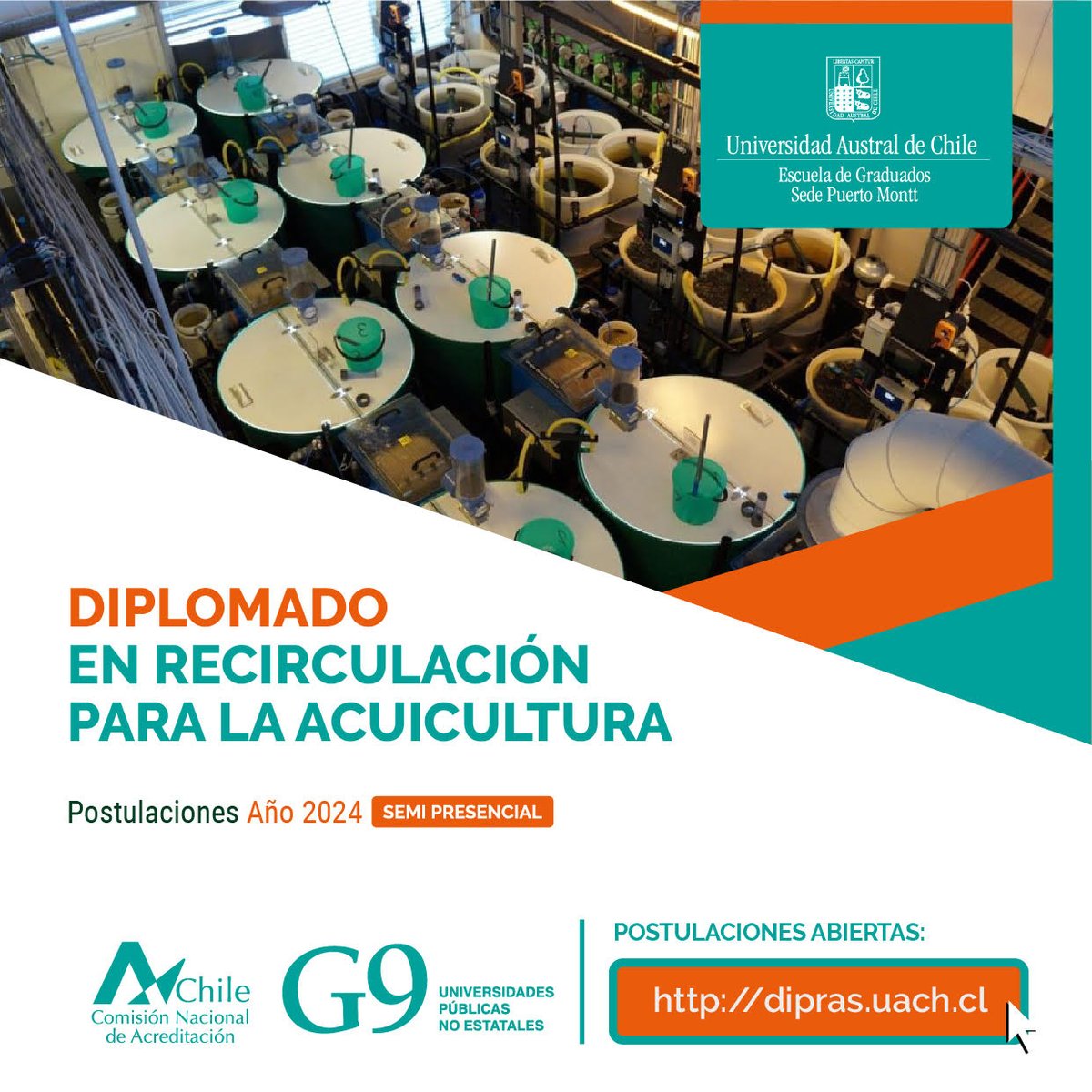 Diplomado en Recirculación Acuicultura UACh tweet media