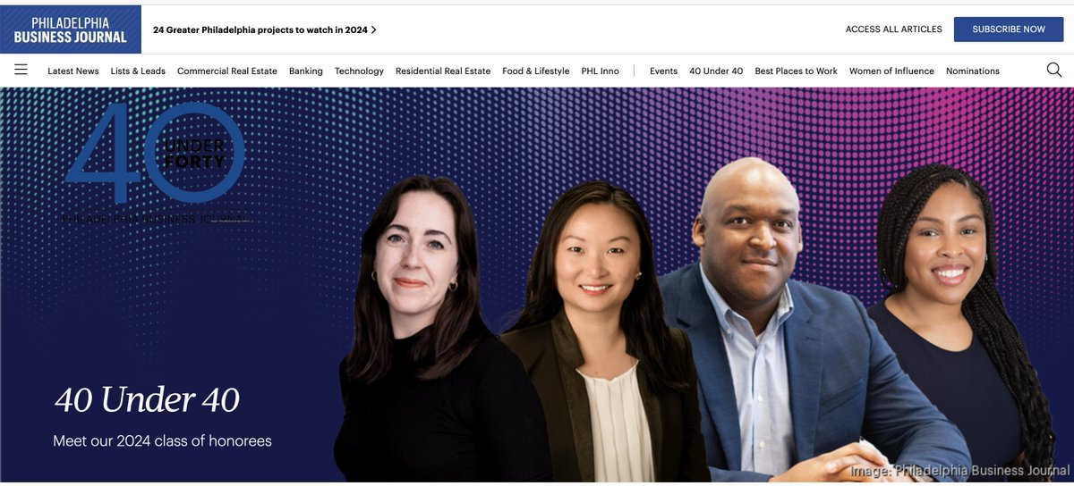 Massive congratulations to @brooke_luo for being named to this year's Philadelphia 40 under 40 list! Brooke is an incredible physician, informaticist, innovator, and leader at @ChildrensPhila. @ClinFuturesCHOP @CHOP_Research bizjournals.com/philadelphia/4…