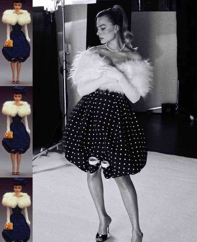 pradapearll's tweet image. new pictures of margot robbie from the “barbie: the world tour” coffee table book wearing givenchy, carolina herrera and miu miu 💗💗