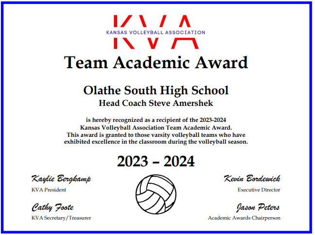 Olathe South Volleyball (@olathesouth_vb) / X
