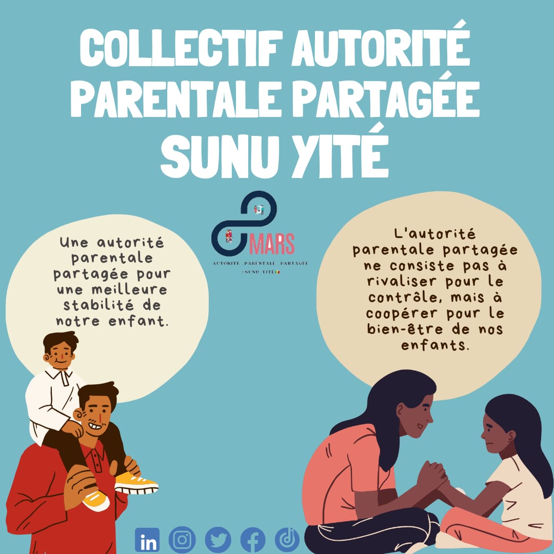 Pour amplifier la voix des  femmes, le Collectif Dafadoy est partie prenante du Plaidoyer pour l'autorité parentale partagée pour l'intérêt supérieur de l'enfant.
<a href="/ajs_senegal/">AJS Sénégal</a> <a href="/Equipop_Ong/">Equipop</a> <a href="/FJS/">FJS</a> <a href="/OxfamAuSenegal/">Oxfam au Senegal</a> <a href="/OpenSocietyAfr/">Open Society-Africa</a>