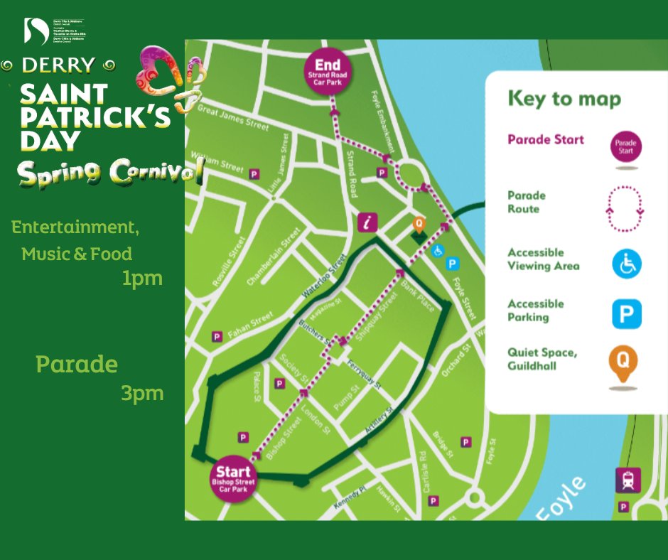 Join us as we step 'Out of the Darkness and into the Light' with our Spring Carnival Parade 🌈 It will weave its way through the city from 3pm tomorrow ☘ Hope to see you there! Full Programme 👉 bit.ly/3TpEDdt #VisitDerry #StPatricksDay #SpringCarnival #DiscoverNI