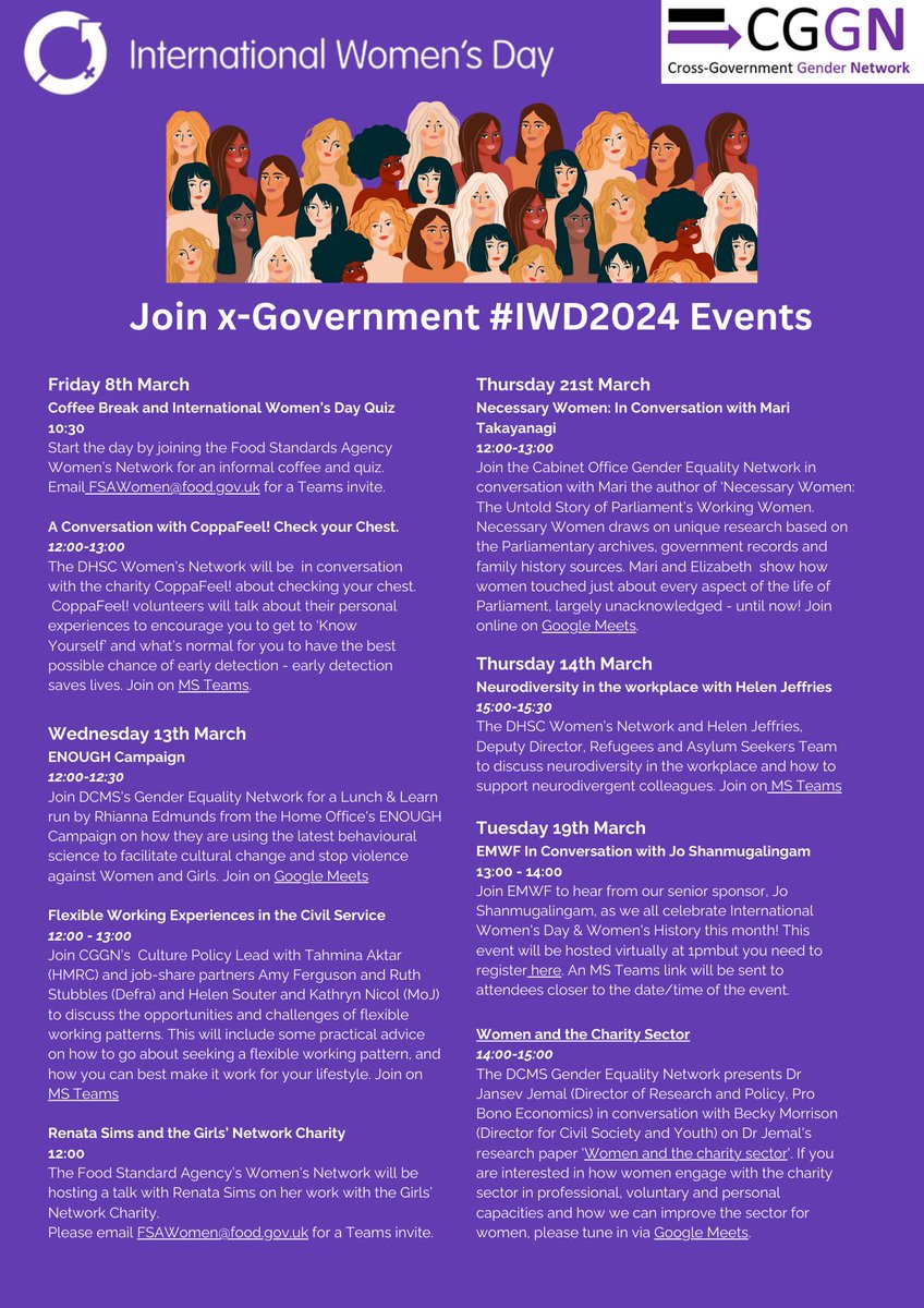 Happy International Women’s Day ✨

As we press further for gender equality let’s #InspireInclusion through our actions and ensure the contributions of all women are valued and respected.

Join CGGN and x-Government Networks to celebrate our women through our events this month.