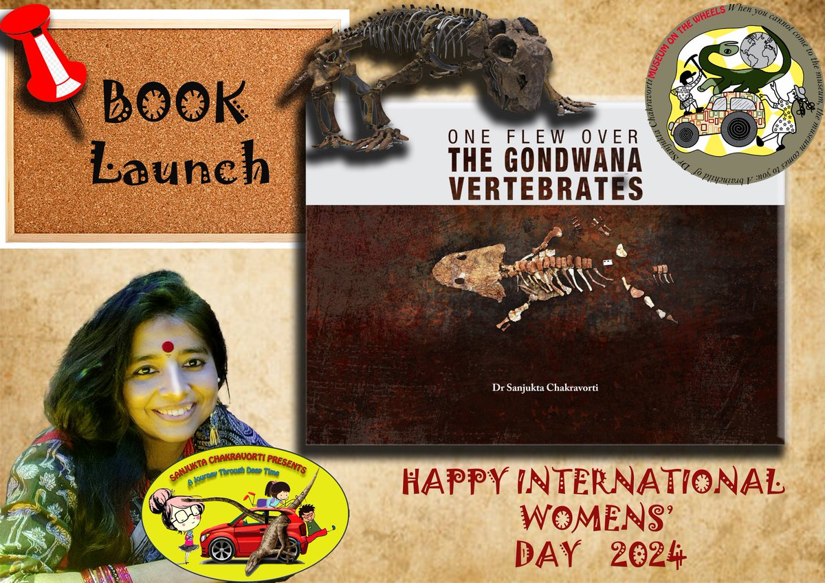 On #Fossilfriday happy to launch my first ever book for children 'One Few over The Gondwana Vertebrates' from the Engagement Grant of @ThePalAss #InternationalWomensDay2024 @wisrindia @WomenInSTEM #WomenInScience @Rukhmabai101 @SMNStuttgart #ISIkolkata