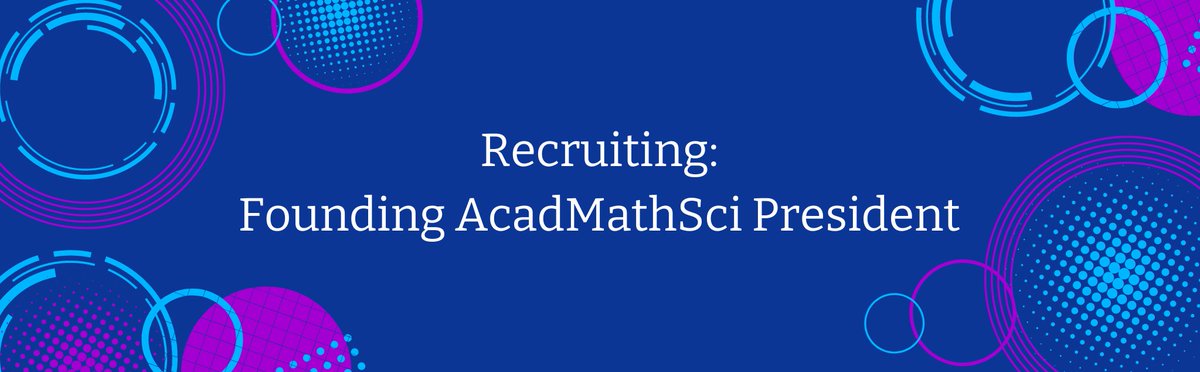 Exciting news! The Academy for the Mathematical Sciences is seeking to appoint its first ever President. Applicants have until 10 April to make their case. Find full details here: acadmathsci.org.uk/2024/03/04/rec…