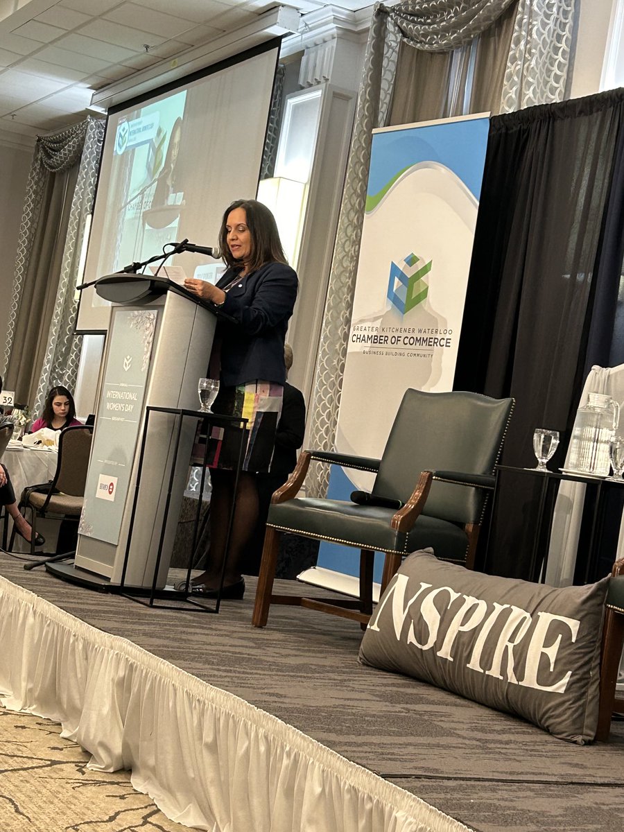 Honoured to represent Laurier at the KW Chamber of Commerce Women’s Day breakfast today. Theme is #InspireInclusion ⁦@Laurier⁩ ⁦@LaurierEdu⁩