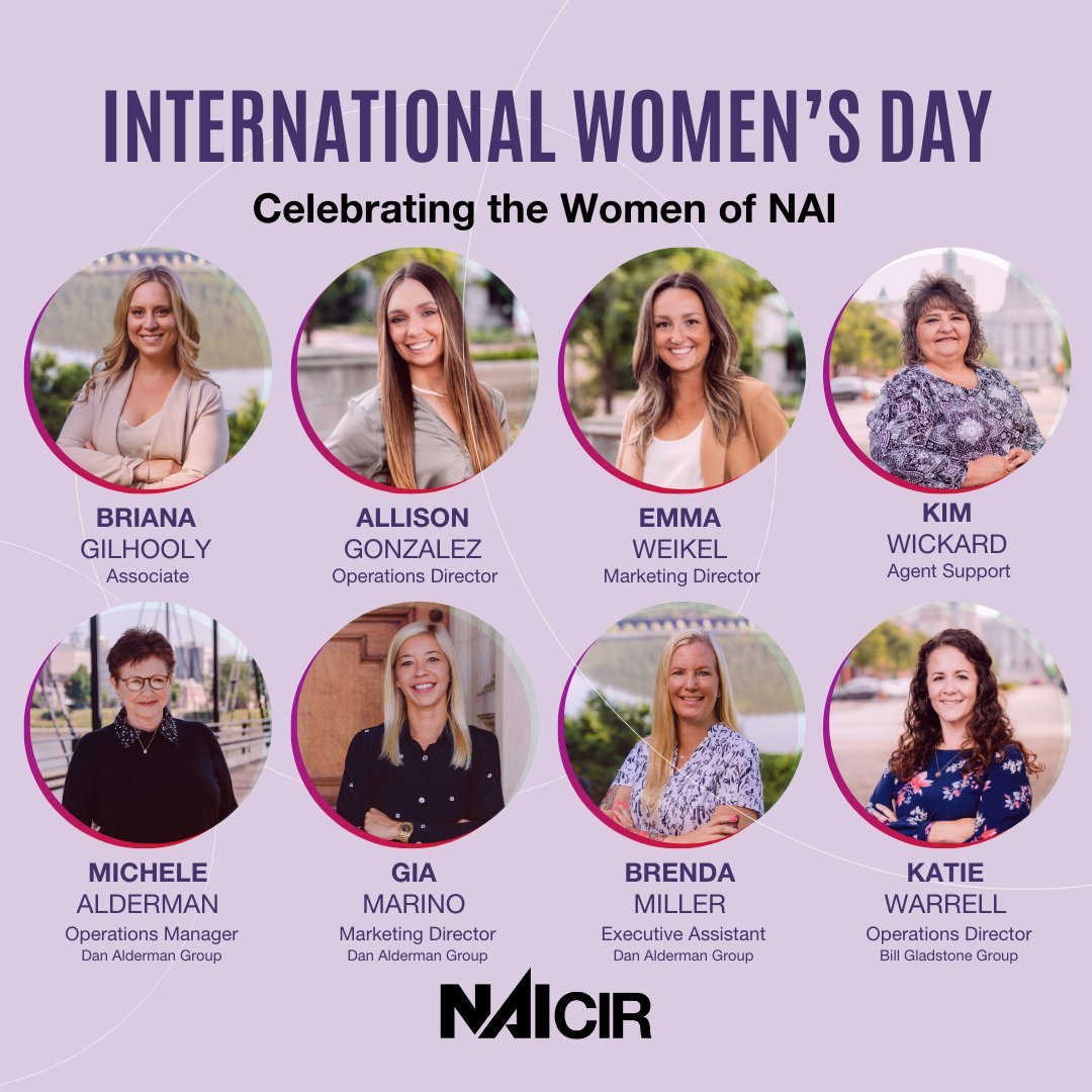 On International Women's Day, we would like to acknowledge the incredible women of NAI CIR! We are deeply fortunate to have so many great women contributing to our company. Your talent, hard work, and dedication are appreciated - today and every day.