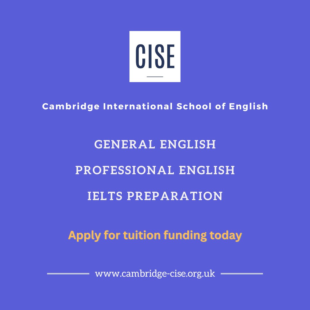 FUNDING OPPORTUNITIES Cambridge International School of English offers grants towards tuition fees: - Need-based grants - Regional support grants - Alumni grants - Grants for student ambassadors Learn more here: cambridge-cise.org.uk/funding-opport… #Funding #English #EFL #ESL #ELL #ESP #UK