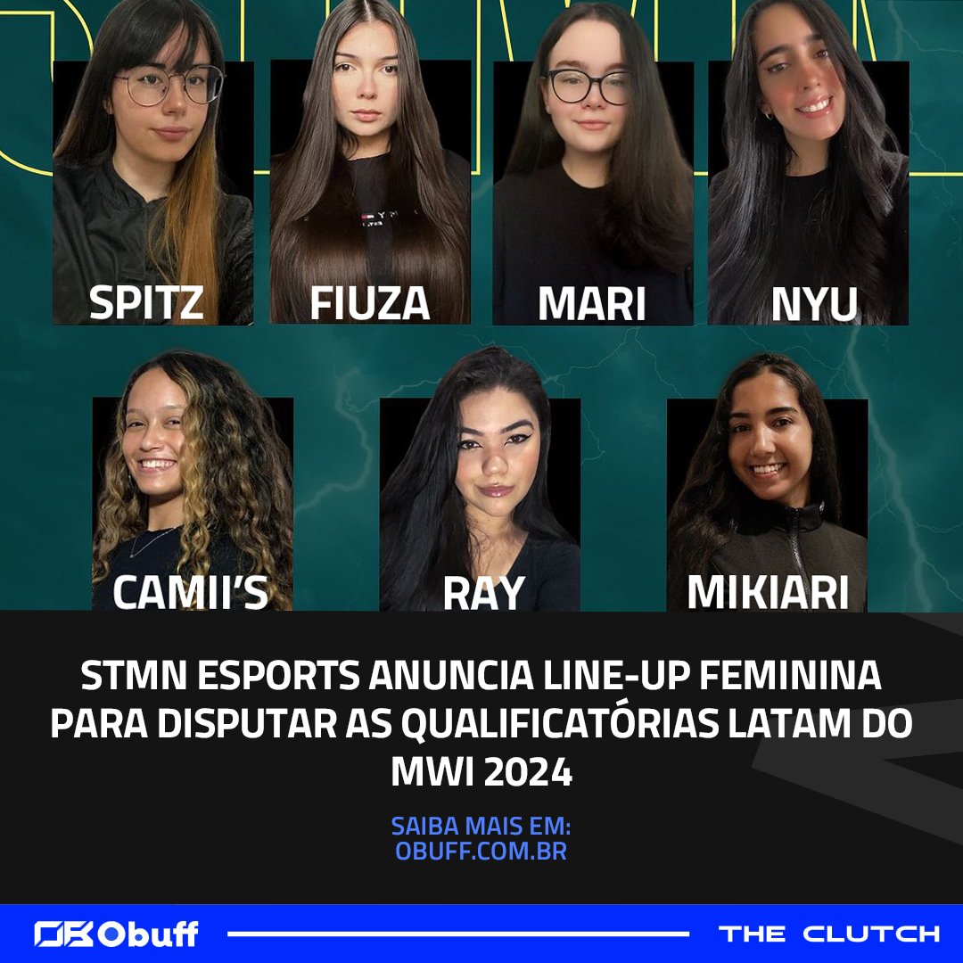 OBufff's tweet photo. STMN Esports entra no cenário feminino de MLBB 🔥
Na primeira semana de março, a organização mexicana STMN Esports anunciou sua line-up feminina para competir nas qualificatórias LATAM do MLBB Women's Invitational 2024.
#mlbbr #mlbbesports #MobileLegends #MWI2024 https://t.co/h5Pu47RXAG