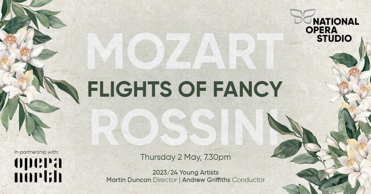 Flights of Fancy - The London Showing 📍 Conway Hall 📅 2 May 2024 Join us as we present a musical exploration highlighting the contrasting styles and enduring legacies of Mozart and Rossini, in partnership with @Opera_North Book here: nationaloperastudio.org.uk/Event/flights-…