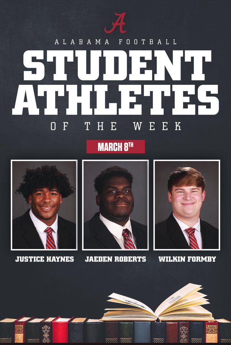 Student-Athletes of the Week! 📚🎓
 
<a href="/justicehaynes6/">Justice Haynes</a> 
<a href="/jaeden_kings/">Jaeden Roberts</a> 
<a href="/wilkinformby/">Wilkin Formby🦍</a> 

#RollTide