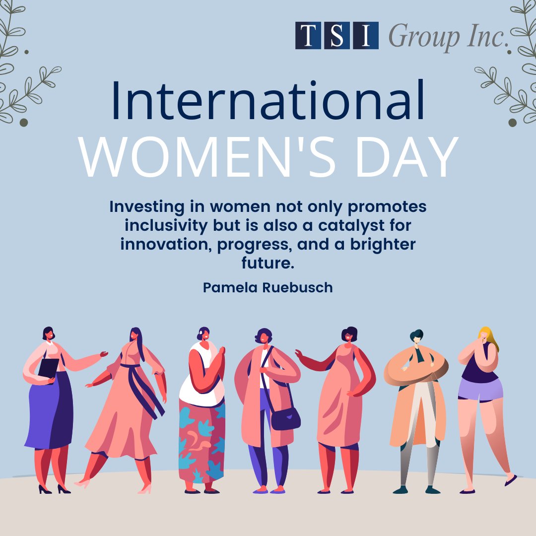 TSIGroup's tweet photo. As a women-owned and operated business, we're delighted to celebrate International Women's Day! We believe that investing in women as employees and as business owners is a catalyst for a brighter future. Happy International Women's Day! #InvestinWomen 

#IWD2024 #TSIGroup https://t.co/0ELsmzKi4B