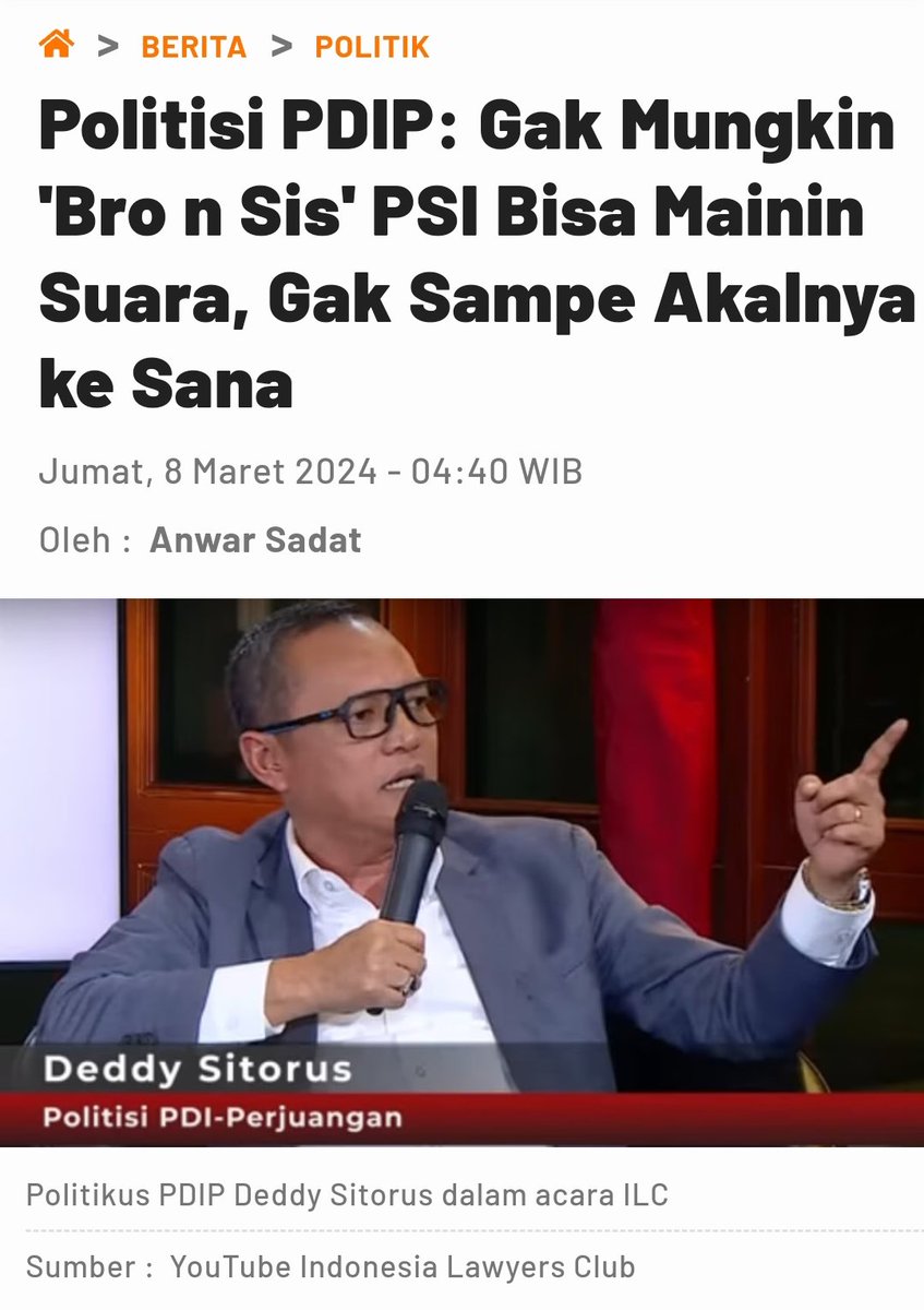 Bang <a href="/deddysitorus/">deddy yevri sitorus</a> bener bahwa kita gak mungkin sampe akalnya untuk lakukan kecurangan. Lima tahun berada di DPRD se Indonesia aja kita gak korupsi. Makanya bang Deddy sadar soal itu, beda sama yang korupsi bansos.