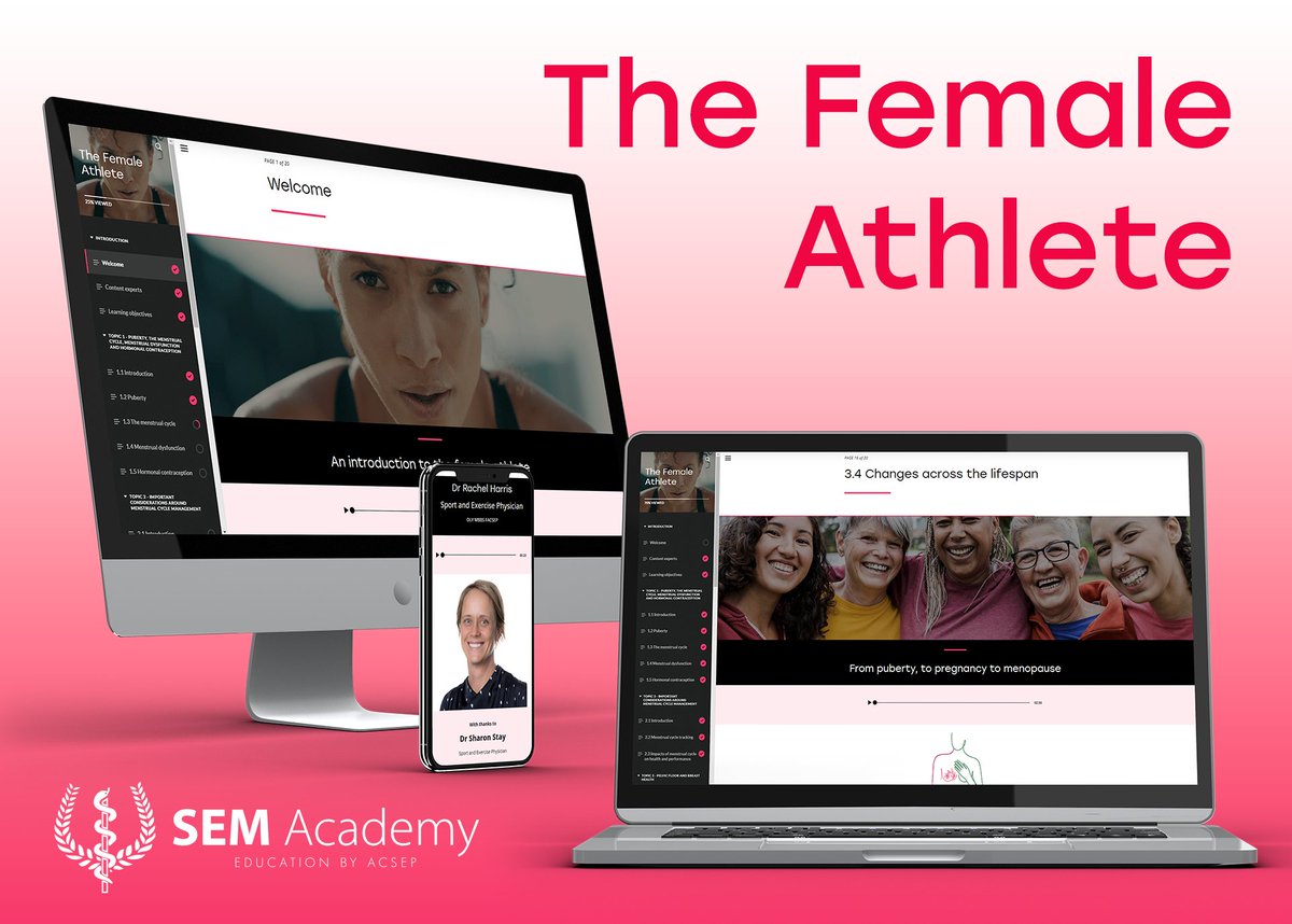 Today is International Women's Day! We are thrilled to announce that the SEM Academy has just launched a new Female Athlete module covering important topics such as;

✔️ The Menstrual Cycle
✔️ Menstrual Dysfunction and Hormonal Contraception
✔️ Considerations around Menstrual