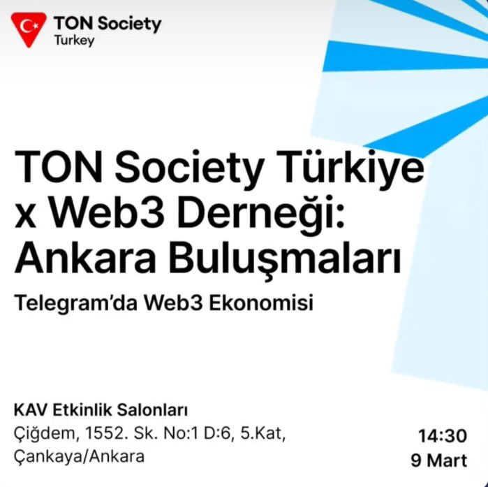 Web3 Teknolojileri Derneği (@web3dernegi) on Twitter photo Web3 Derneği olarak ve TON Society ortaklığında etkinlik gerçekleştireceğiz ve iletişim teknolojilerinin geleceğini konuşacağız. Katılım sertifikalarının ikramların olacağı etkinliğimize davetlisiniz.
<a href="/tonsocietytur/">TON Society Türkiye</a> Web3 Derneği olarak ve TON Society ortaklığında etkinlik gerçekleştireceğiz ve iletişim teknolojilerinin geleceğini konuşacağız. Katılım sertifikalarının ikramların olacağı etkinliğimize davetlisiniz.
<a href="/tonsocietytur/">TON Society Türkiye</a>