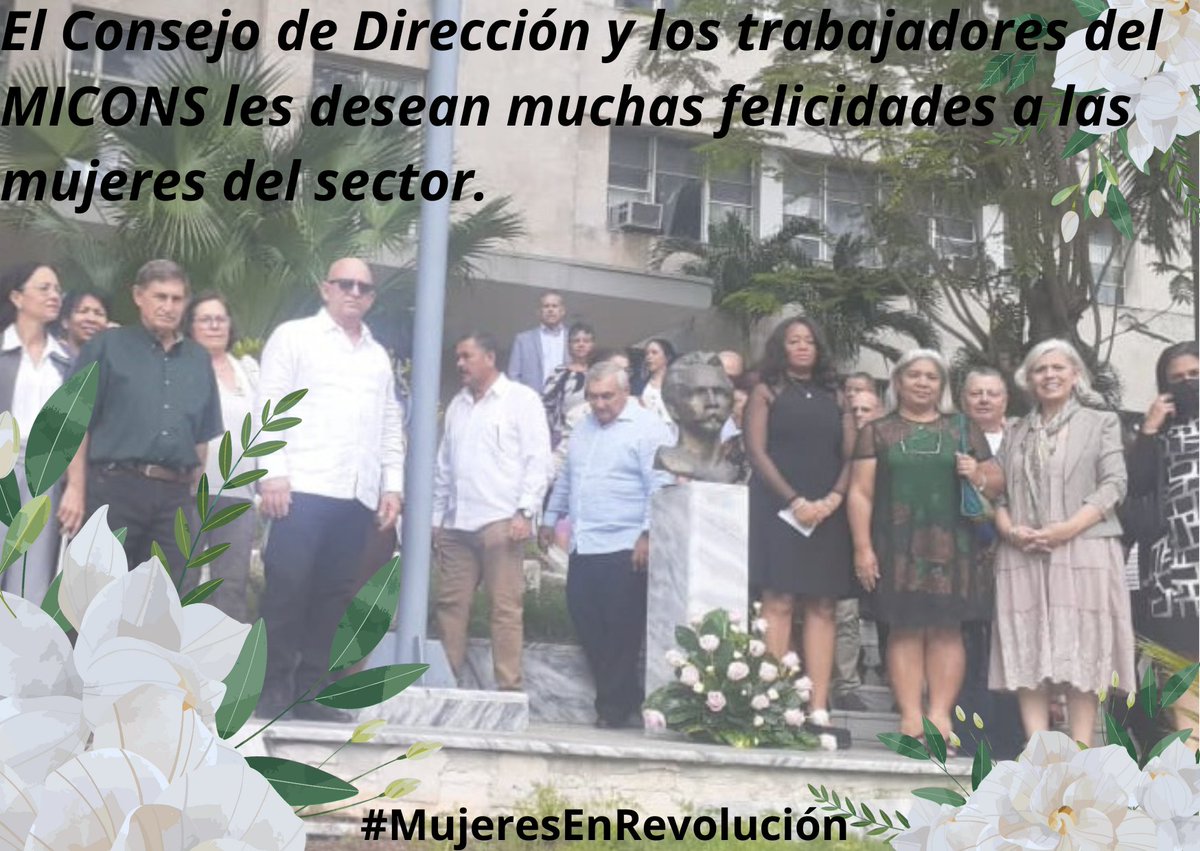 A nuestras poderosas #MujeresEnConstrucción tengan un muy Feliz 8 de marzo.
#MujeresEnRevolución
micons.gob.cu/noticias/feliz…