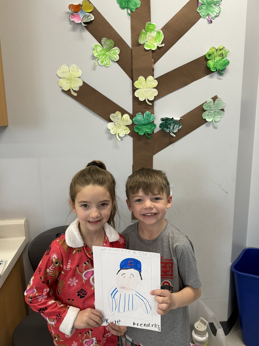 MissTourte's tweet photo. You are really cool. You are really awesome. We made your baseball card. It is pajama day. We hope to see you someday. -Madison and Reed https://t.co/j7yAcEQ83c