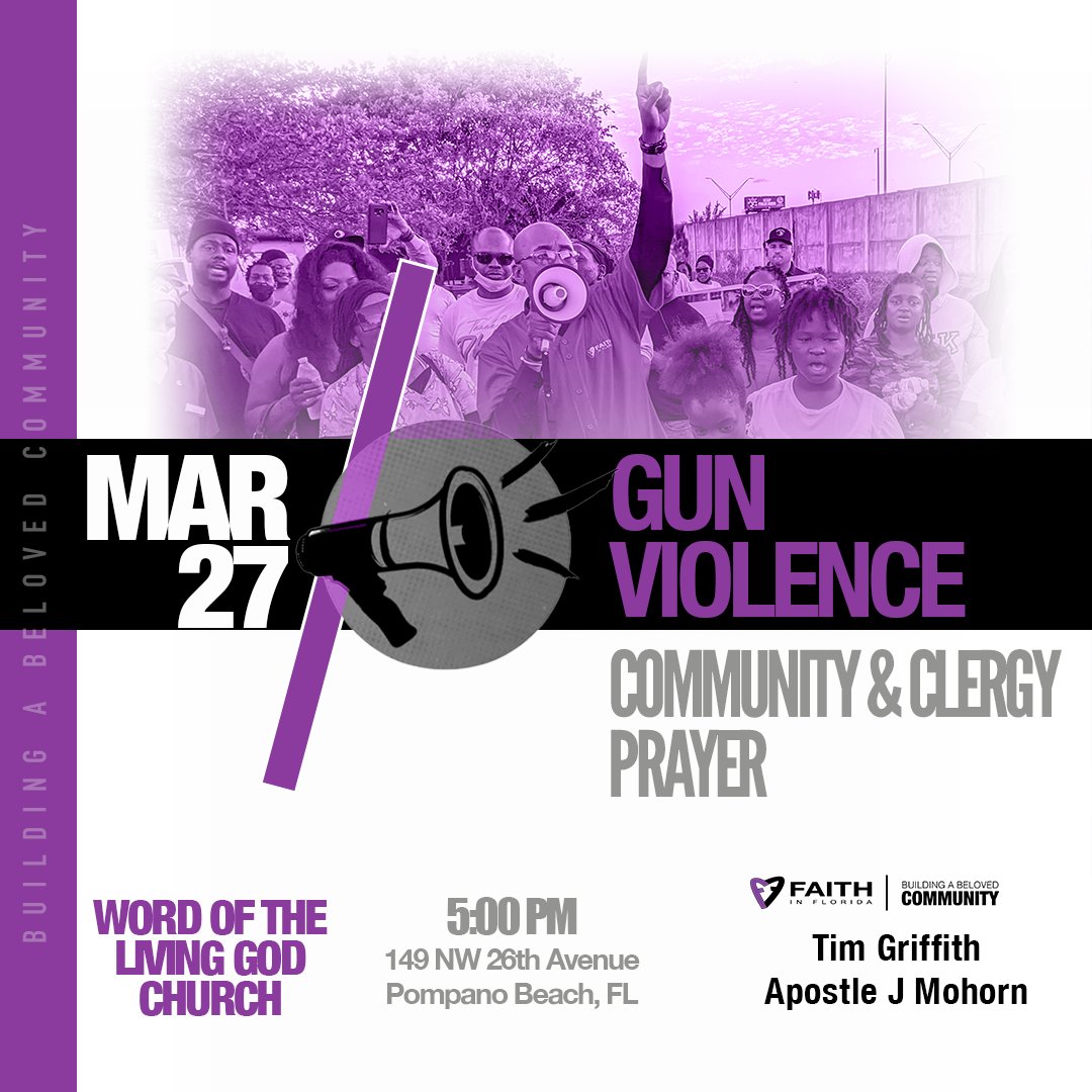 GUN VIOLENCE IS NOT THE ANSWER! We will Anoint every Street & Side Walk We are taking back our Community Block by Block! 💜 #faithinflorida #gunviolence #raiseyourvoice #onevoice #florida #pompanobeach #community #clergy #prayer