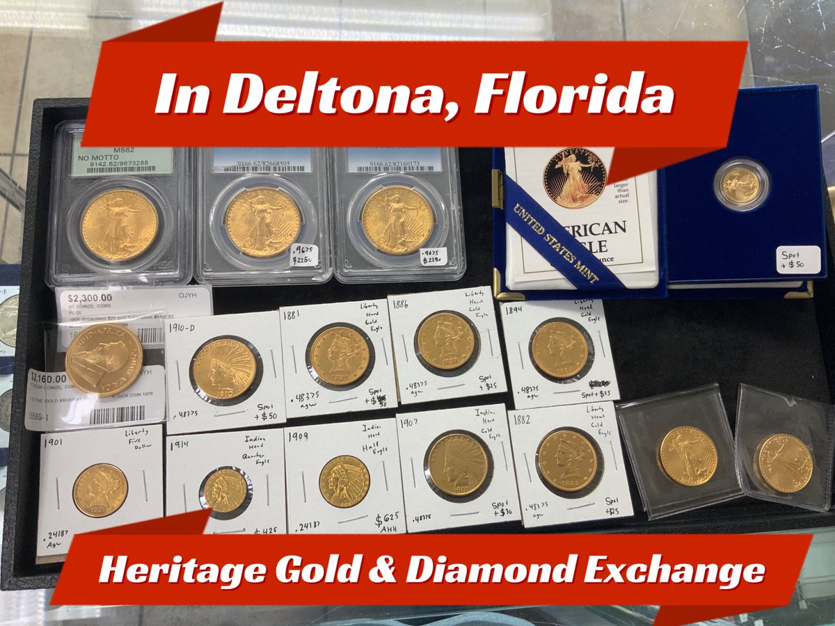 Mostly U.S. Gold Eagles, Liberty Heads and Indian Head (Rounds/Coins/Stacking) Available!
.
#goldstacking #goldcoins #goldcoinstacking #goldcoinsforsale #deltona