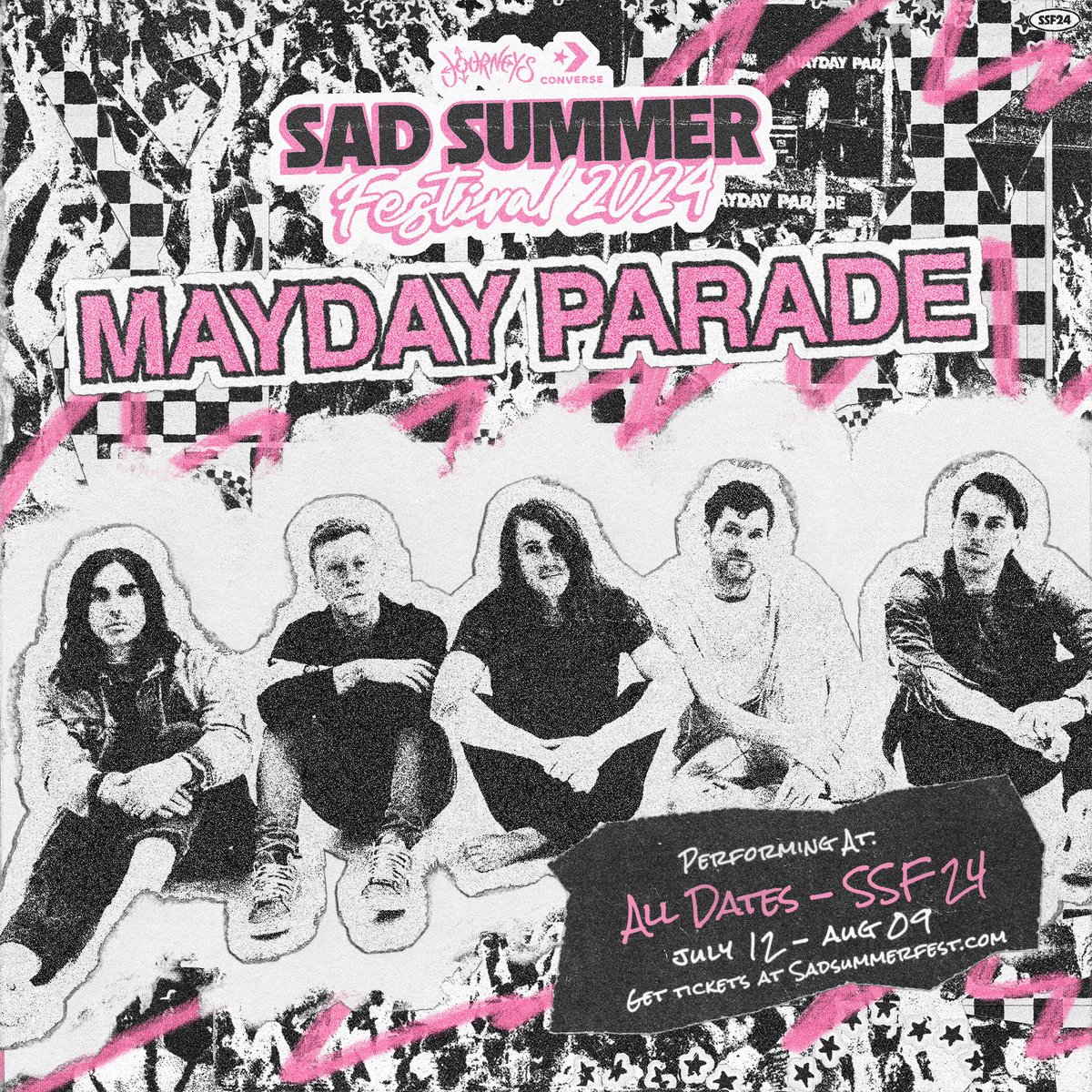 Tickets for @SadSummerFest 2024 presented by @journeys and @converse are on sale today - beginning at 10am local time at sadsummerfest.com! Don’t miss out on the most fun you’ll have all summer with us, @themaine, and so many other great acts!