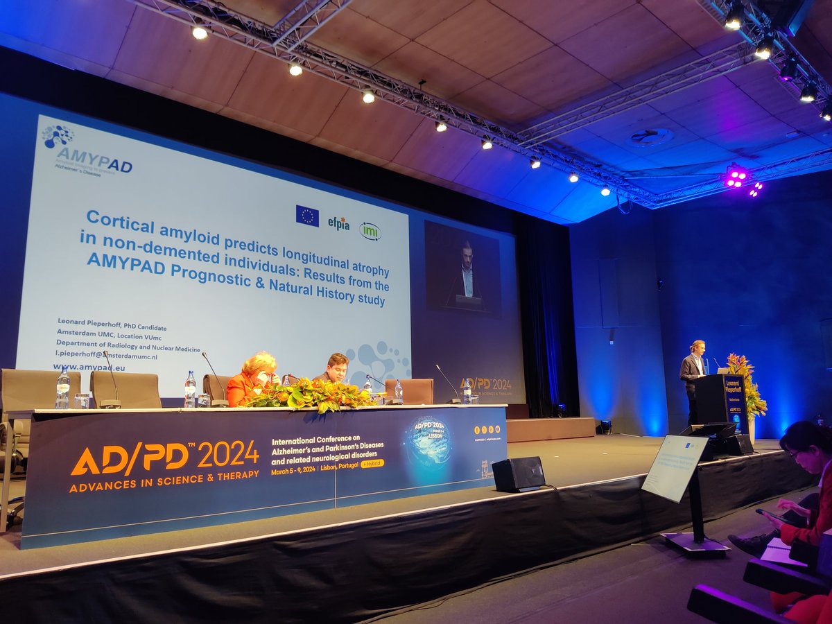 Great first time presentation by <a href="/LPieperhoff/">Leonard Pieperhoff</a> at #ADPD2024 about the <a href="/IMI_AMYPAD/">AMYPAD</a> longitudinal imaging data! 😎
Note, the data is openly available, check out our website to gain access! 👇
AMYPAD.eu