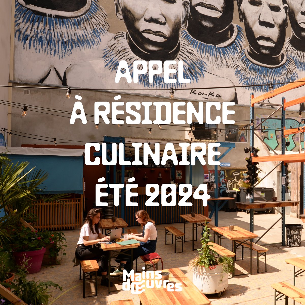 APPEL À RÉSIDENCE CULINAIRE À MAINS D'ŒUVRES
✏ 𝘊𝘈𝘕𝘋𝘐𝘋𝘈𝘛𝘜𝘙𝘌𝘚 → 𝗝𝘂𝘀𝗾𝘂’𝗮𝘂 𝟮𝟰 𝗺𝗮𝗿𝘀 𝟮𝟬𝟮𝟰 
+ d'infos ici : tinyurl.com/hc5t7jfk