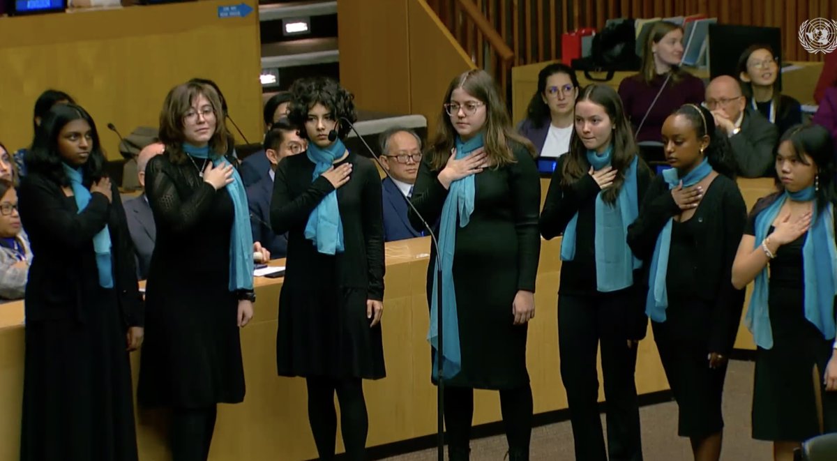 @UNISNYC choir sings: 'What Happens When a Woman Takes Power?' #UN #InternationalWomensDay #IWD2024