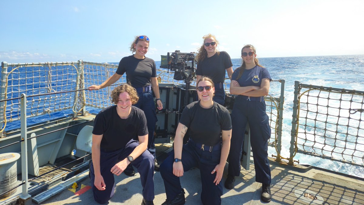 Celebrating #InternationalWomensDay at sea in the Caribbean onboard HMS TRENT @RoyalNavy #TeamTrent #FwdDeployed