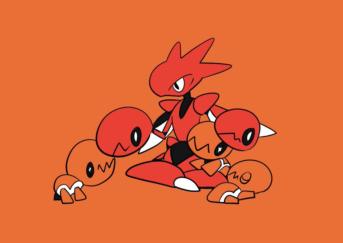 pokemon (creature) no humans evolutionary line orange background simple background closed mouth orange theme  illustration images