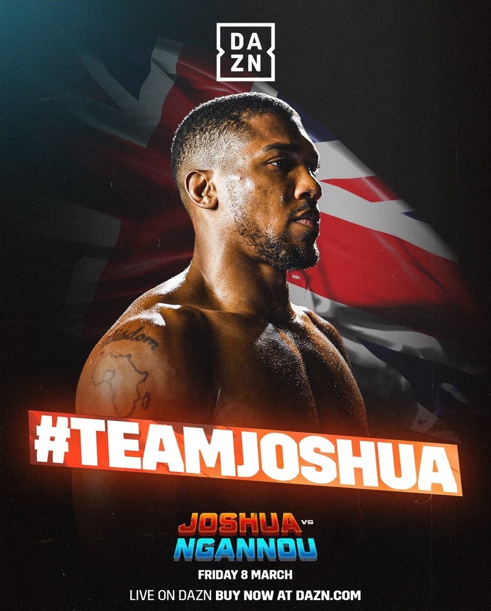 Who else is #TeamJoshua tonight? AJ in under 9. 

#JoshuaNgannou