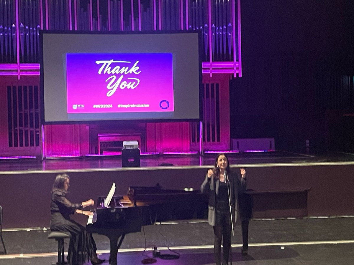 @ciaranber another inspiring #MTUAlumni #InspireInclusion at IWD event today. Wonderful performances too by Inclusive Music Ensemble and @mollyblynch @EDIMTU @mtu_csm @NormaWelchMTU_