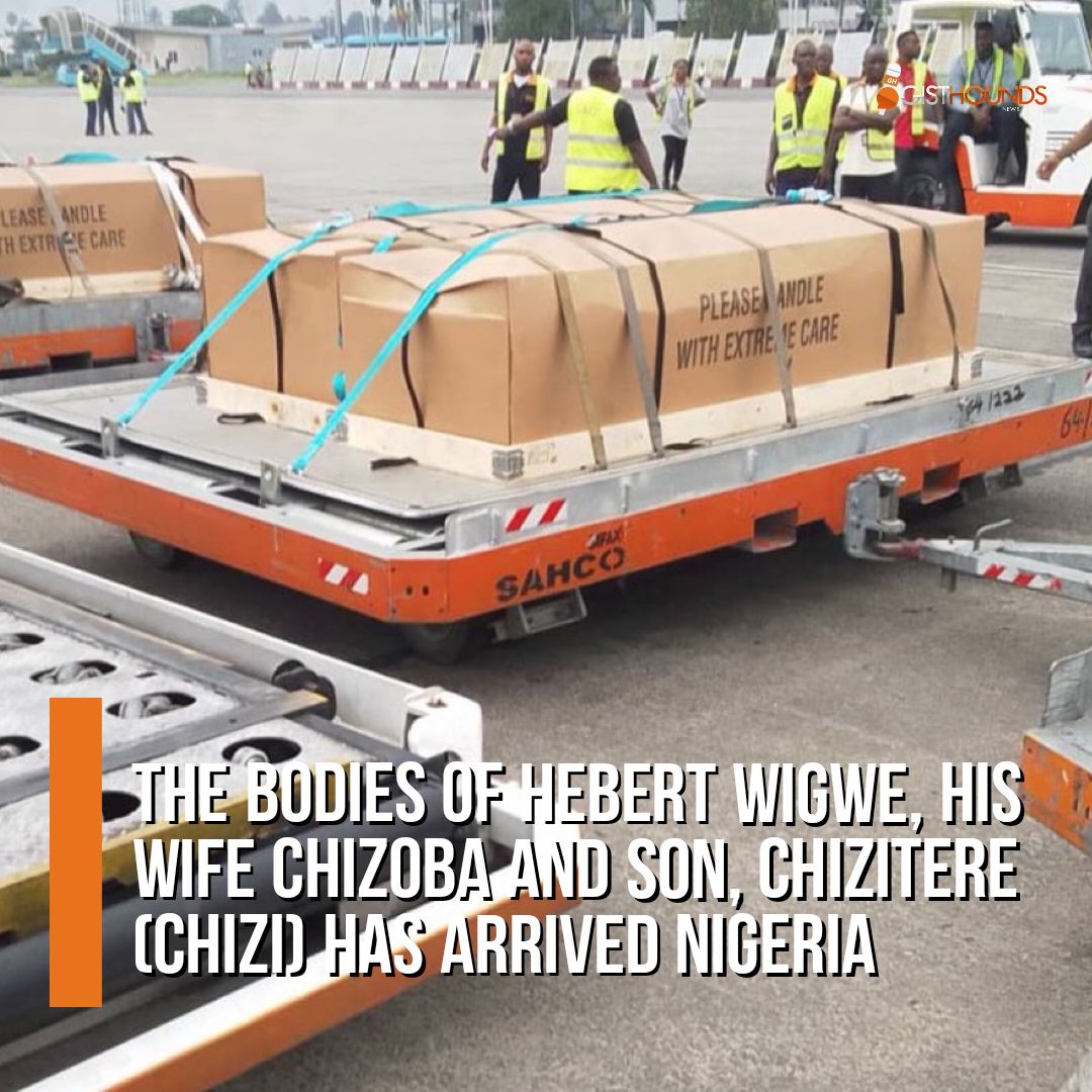 The bodies of Hebert Wigwe, his Wife Chizoba and Son, Chizitere has arrived Nigeria

Rest in peace 🕊️

#newsinnigeria #nigeriannews #gisthounds #gistlover #newsupdate #herbertwigwe #wigwe