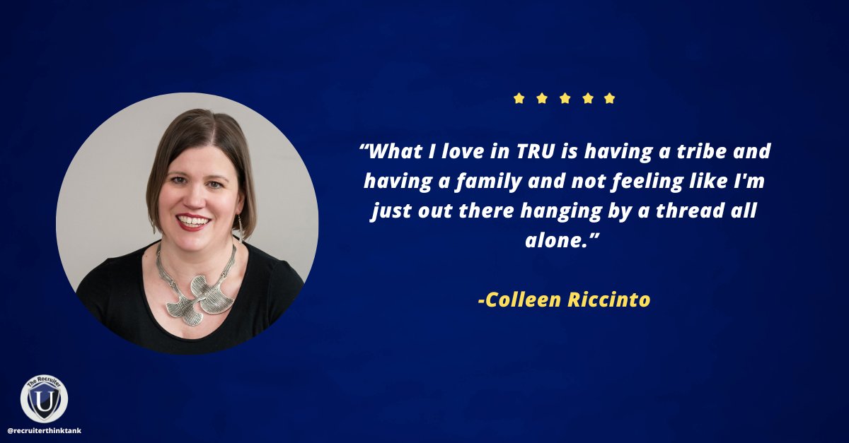 MikeGionta's tweet image. Joining TRU after her best year, Colleen's mindset shifted to value repeatable systems. As a solo owner with a global team, the TRU community provided Colleen vital support, fostering belonging and boosting productivity!

#recruiter #recruiting #recruitinglife