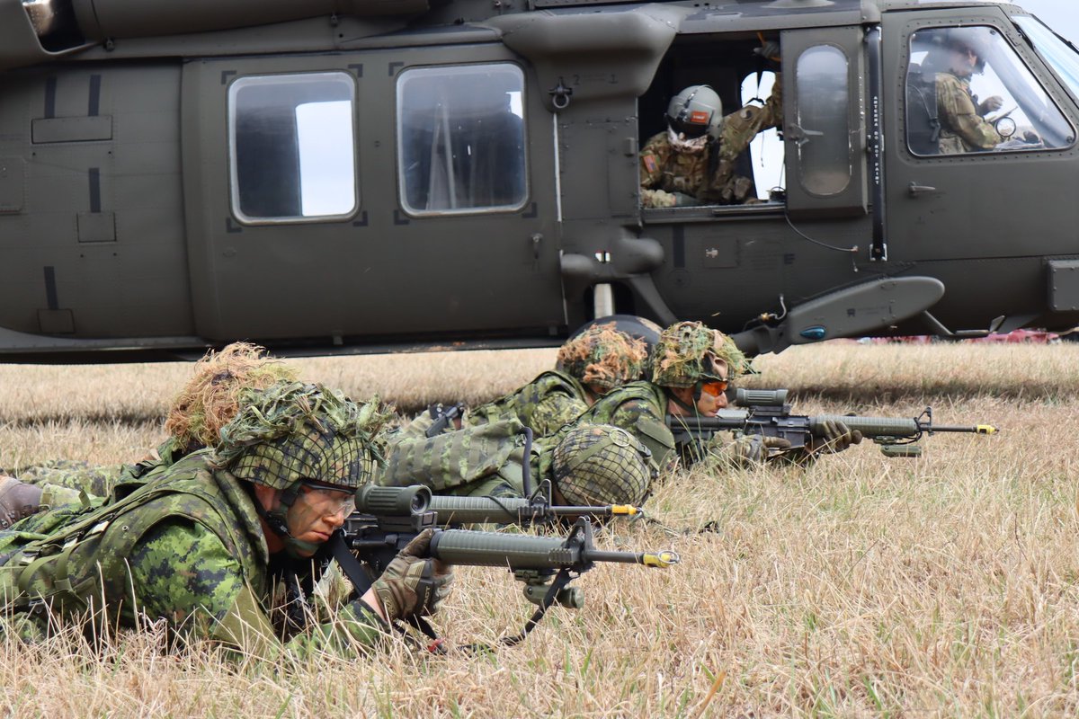 Virginia #NationalGuard flight crews supported training conducted by Canadian Armed Forces members from 37 #Canadian Brigade Group at Fort Barfoot during Exercise Maroon Raider 24.
