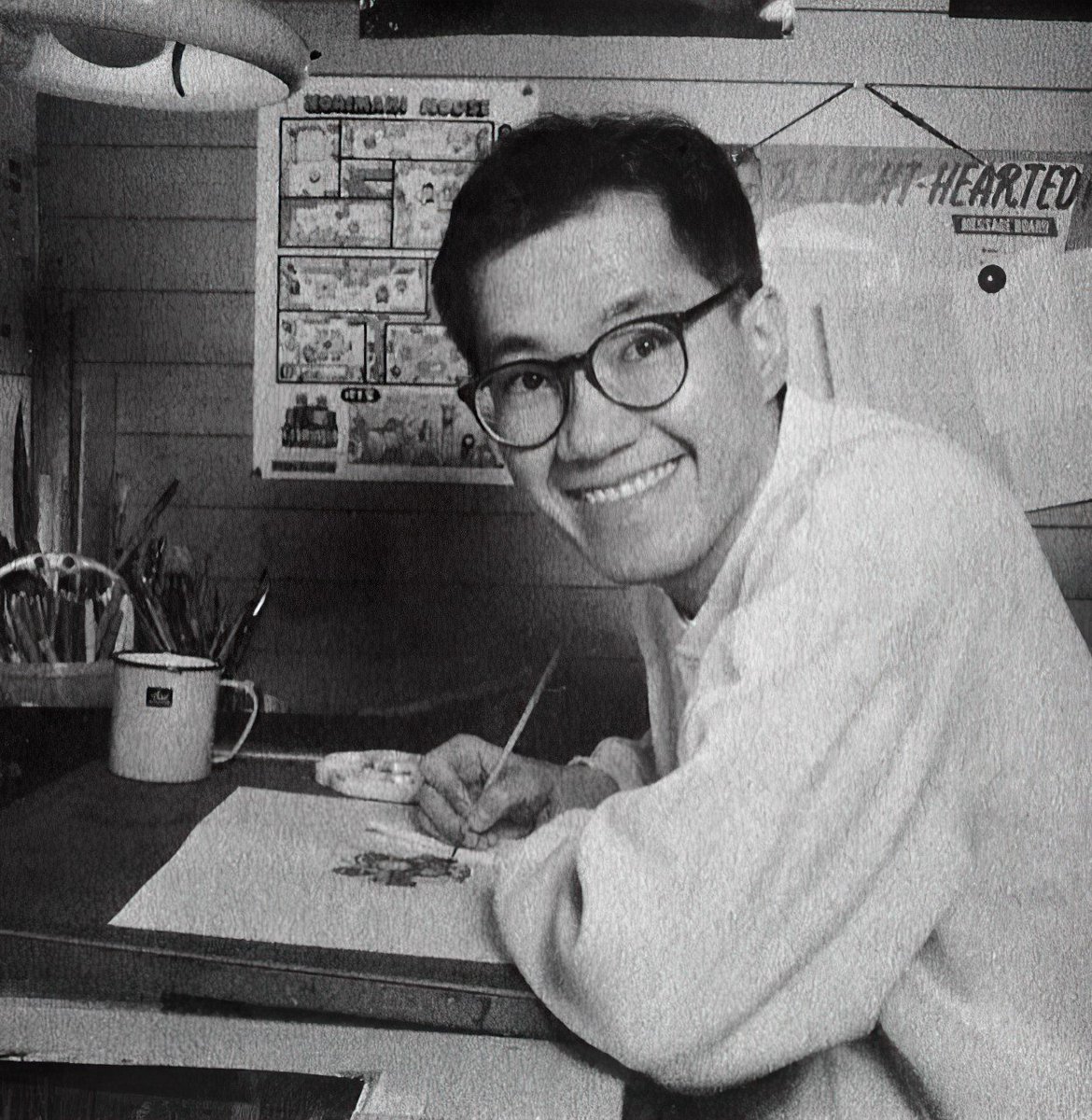 RedCactusM's tweet photo. More often than not the work of an artist reflects their personality, and I think for Akira Toriyama this portrait says everything about him and his work. 

Rest in Peace Mr. Toriyama. Your legacy, not unlike your dragons will be eternal. https://t.co/CelFj1QtMF