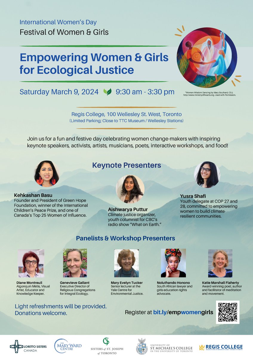 Join us tomorrow @RegisCollege for a fun & festive day celebrating women change makers with inspiring keynote speakers, activists, artists, musicians, poets, interactive workshops, & food! Register here: bit.ly/empwomengirls
